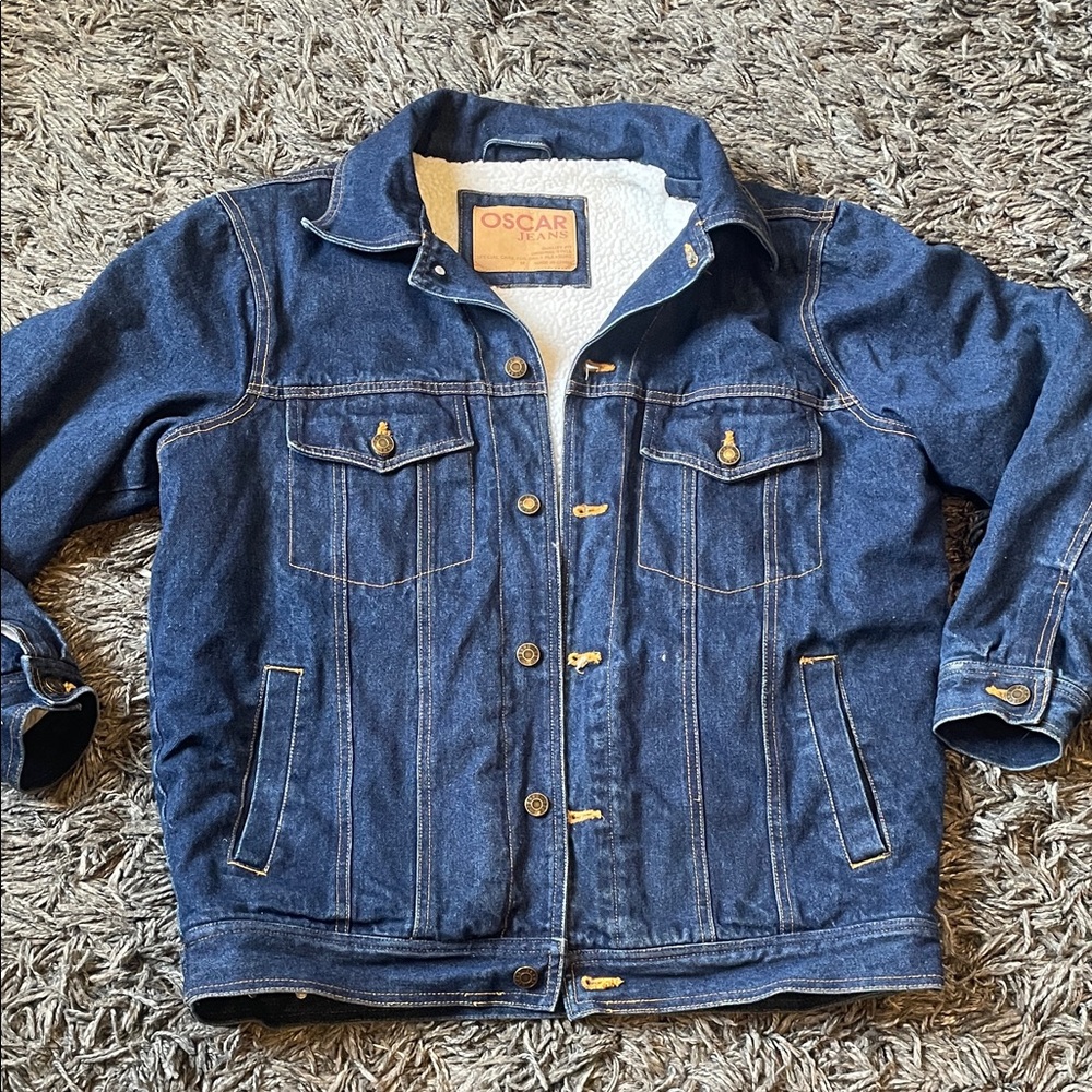 Oscar Denim Jacket with Sherpa Lining size medium